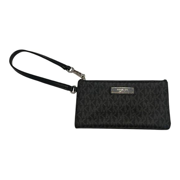 Michael Kors Handbags - EUC Michael Kors Two Tone Black Signature
Wristlet Wallet